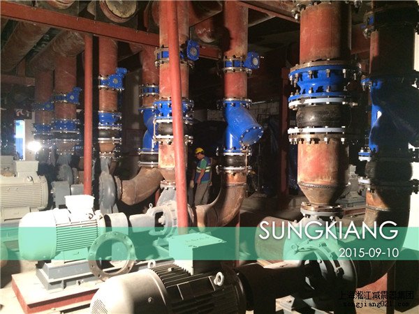 姑蘇金茂府項目配套上海淞江橡膠接頭防震軟接