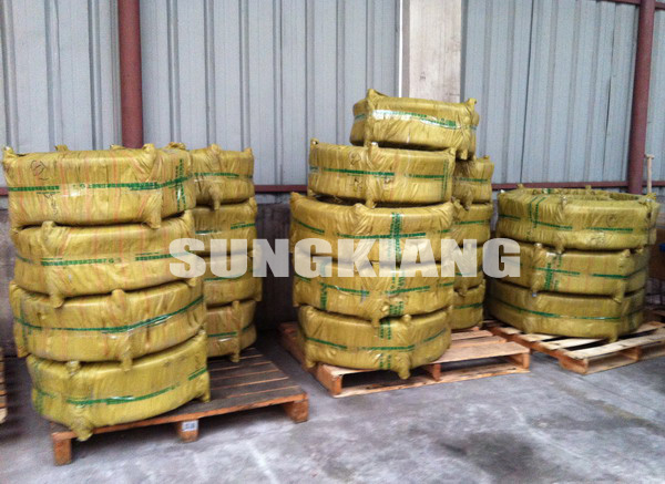 纖維行業橡膠接頭發往江蘇項目