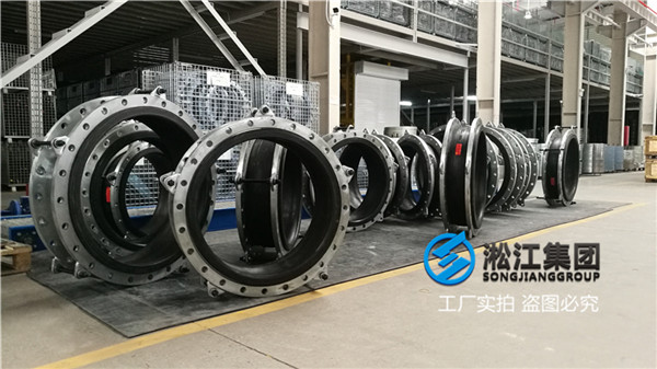 伊春市廢水處理DN800德標(biāo)耐酸堿可曲撓橡膠接頭圖片，錦綸簾子布